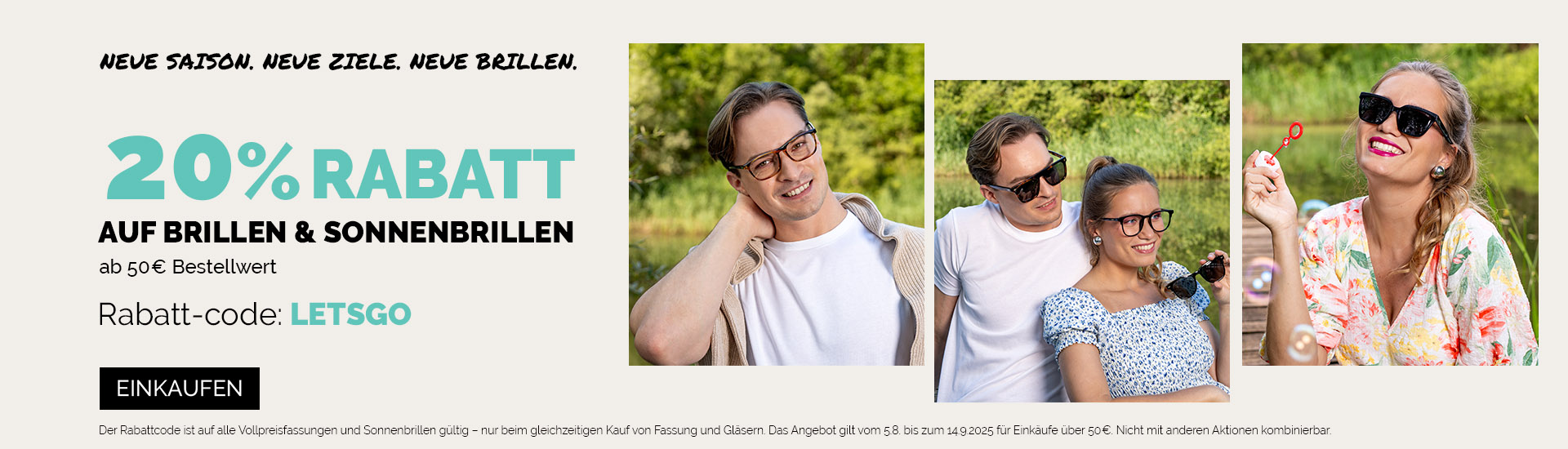 20% off frames&sunglasses