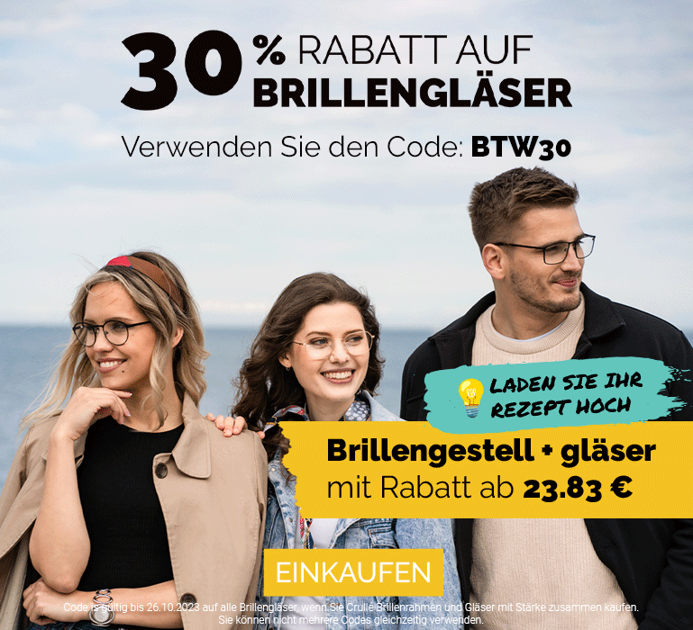 -30 % auf Brillengläser
