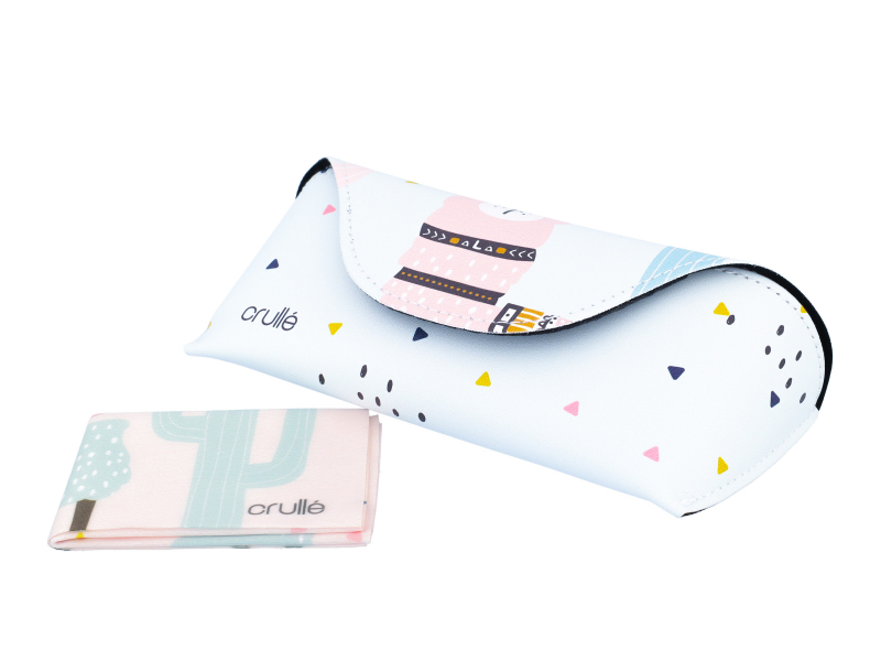 Glasses case Crullé with cleaning cloth - Desert Lama 